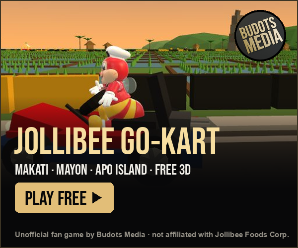 Jollibee Go-Kart, a free unofficial 3D fan game by Budots Media (not affiliated with Jollibee Foods Corp.).