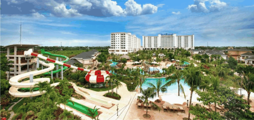 Banquet Hall (top photo) and pool area (below), Tambuli Seaside Resort